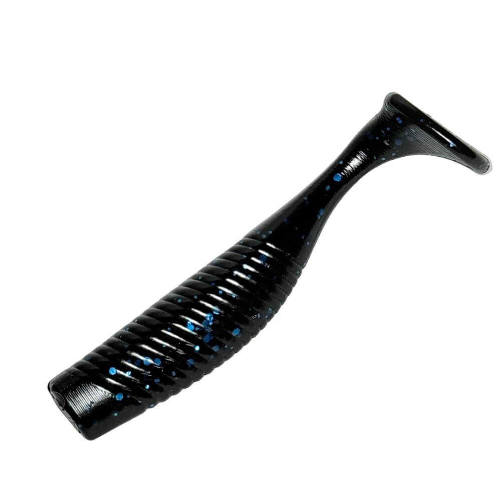Paddle Tail Thumper 2.75" - Black Blue Flake