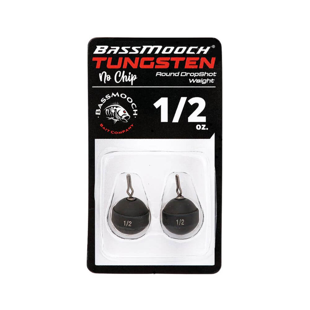 BassMooch Tungsten No-Chip Round Drop Shot Weights - Bait Connection