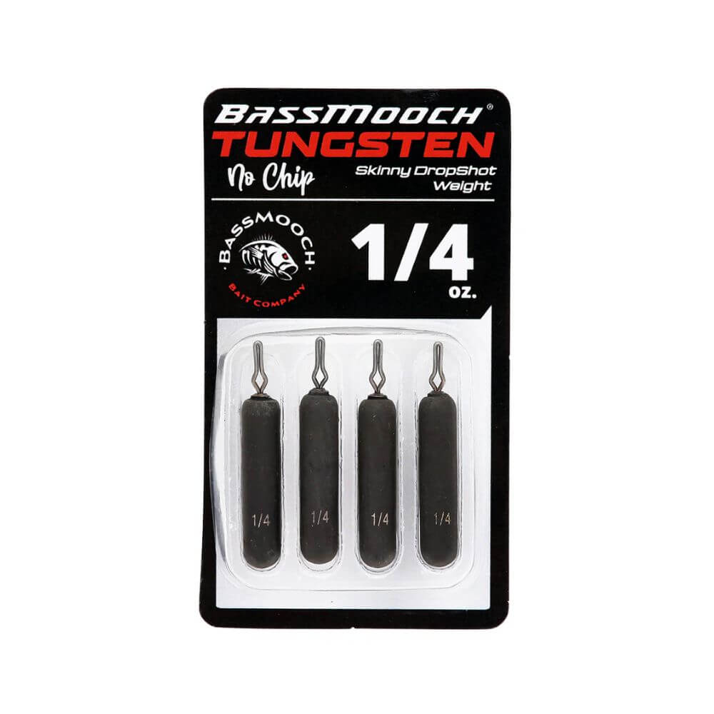 BassMooch Tungsten No-Chip Skinny Drop Shot Weights - Bait Connection