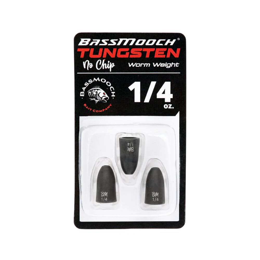 BassMooch Tungsten No-Chip Worm Weights - Bait Connection