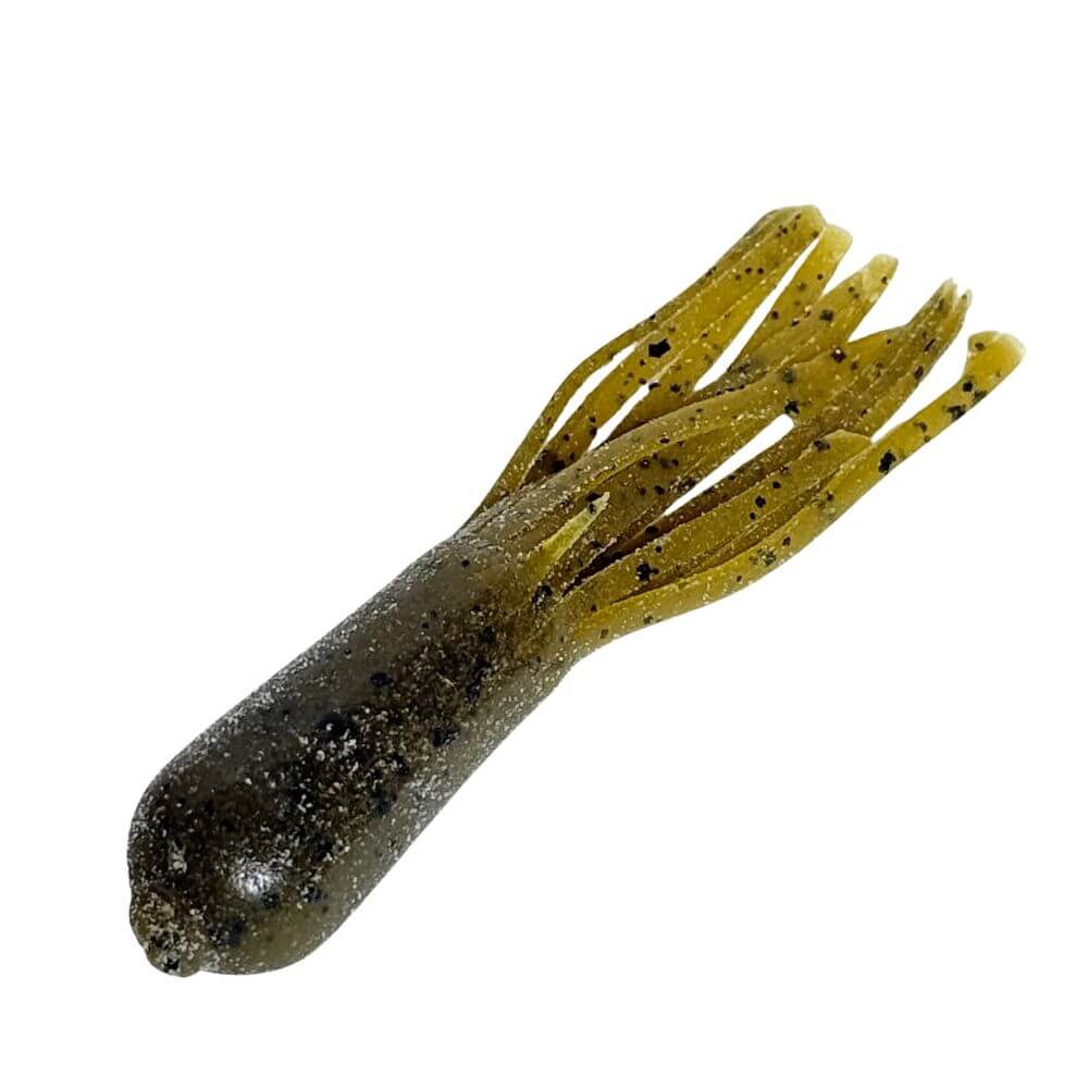 Green Pumpkin Salted Tiny Tubes 2.75" Soft Baits for fishing