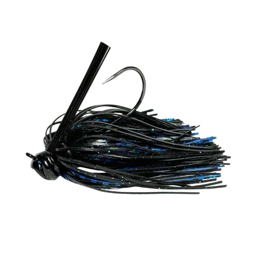 5/16 oz Black and Blue Weedless Ball Head Jig for fishing
