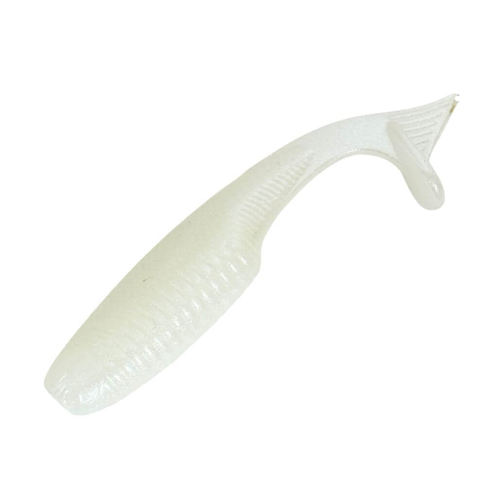 White Pearl Boot Tail Swimbait 3.25” Soft Baits for fishing
