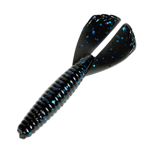 Double Tail Grub 3.5" - Black Blue Flake
