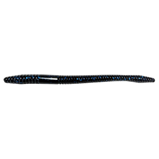 Black Blue Flake Finesse Worm 4.75" Soft Baits for fishing