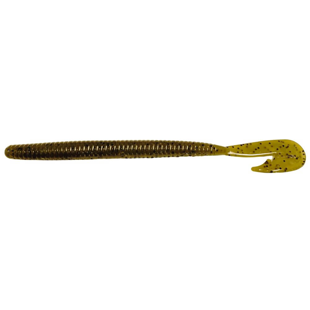 Green Pumpkin Ripple Worm 5.75" Soft Baits for fishing