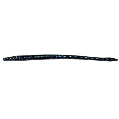 Black Blue Flake Straight Tail Worm 7" Soft Baits for fishing
