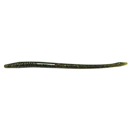Green Pumpkin Magic Straight Tail Worm 7" Soft Baits for fishing