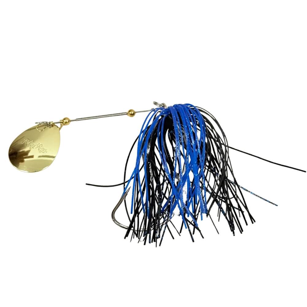 Spinnerbait - Gold Blade-Riley Rigs-Black and Blue-Bait Connection