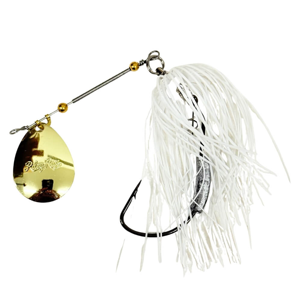 Spinnerbait - Gold Blade-Riley Rigs-White-Bait Connection