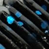 Black Blue Flake